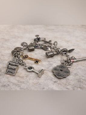 Vintage TOPS Club Charm Bracelet Key to Success Mixed Charms